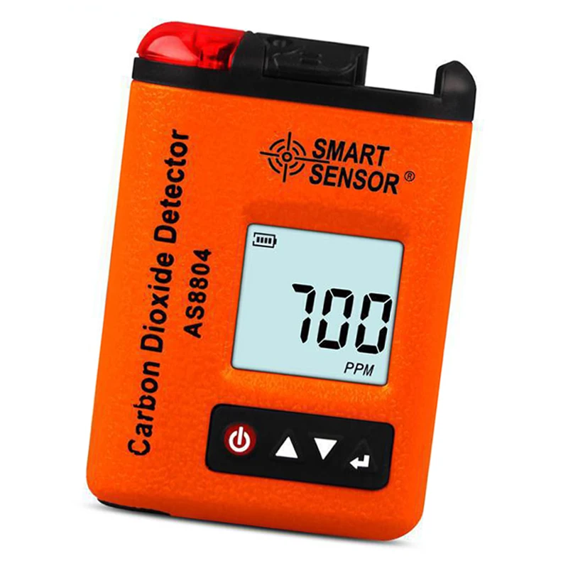 SMART SENSOR AS8804 Mini Draagbare Clip-on Digitale Kooldioxide Detector CO2 Gas Concentratie Tester