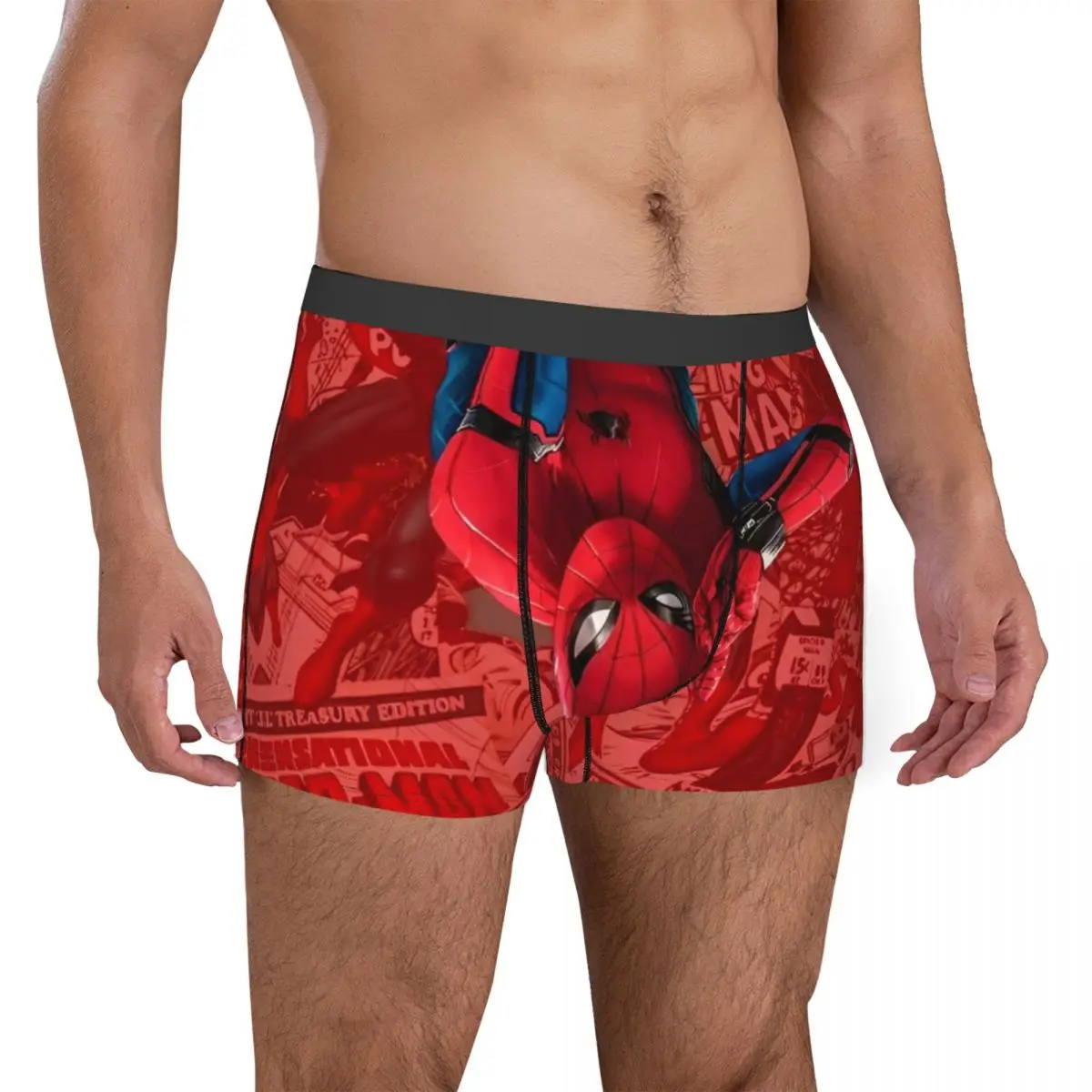 Spider-Man Comic Handsome Cool Boxers Novelty Gift Man Underwear Cartoon Anime Quilt Underpants Cozy Boxer Briefs Accessories