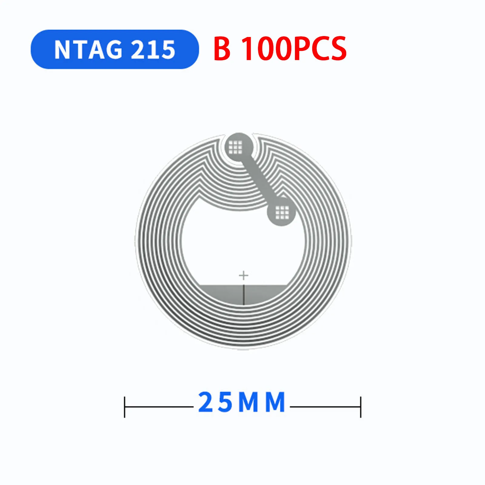 100 Stück NTAG215 NFC-Tags NFC213/215/216 Runde Nass-Inlays Hochfrequenz-Klebeetiketten zur Fälschungssicherung – Detail 7