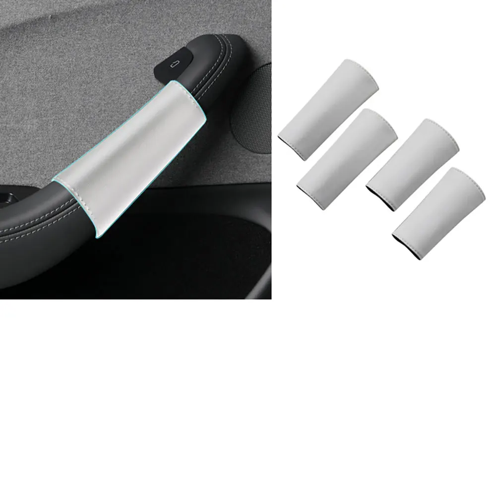 

For Tesla Model 3 Highland 2024-2026 Model Y Juniper 2025-2026 Door Inner Handle Protector Cover Leather Door Handle Gloves