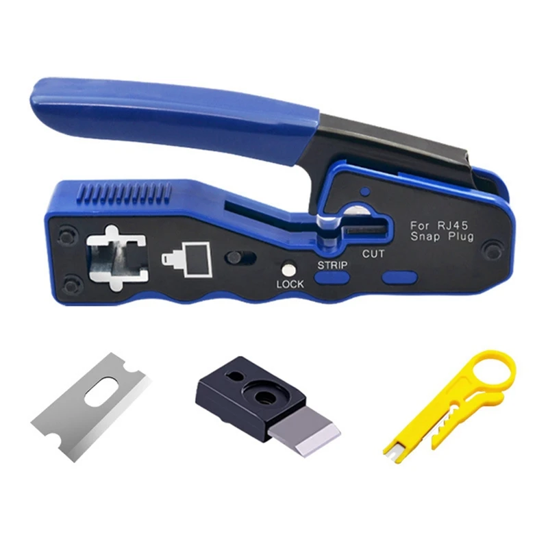 Crimp Tools Crystal Head Wire Pliers Crimping Tool 8P Special Perforated Wire Pliers Easy Install