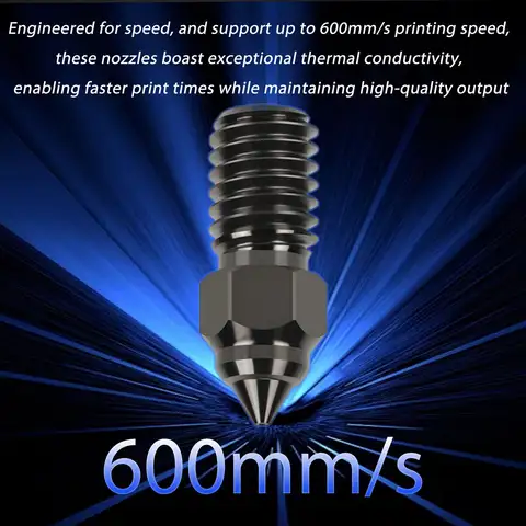 Steel Hardened Nozzle Creality Ender 3 V3 SE /Ender 7/Ender 5 S1 Hardened Steel Nozzle 1.0/0.8/0.6/0.4/0.2mm 3D Printer Accessories Nozzle