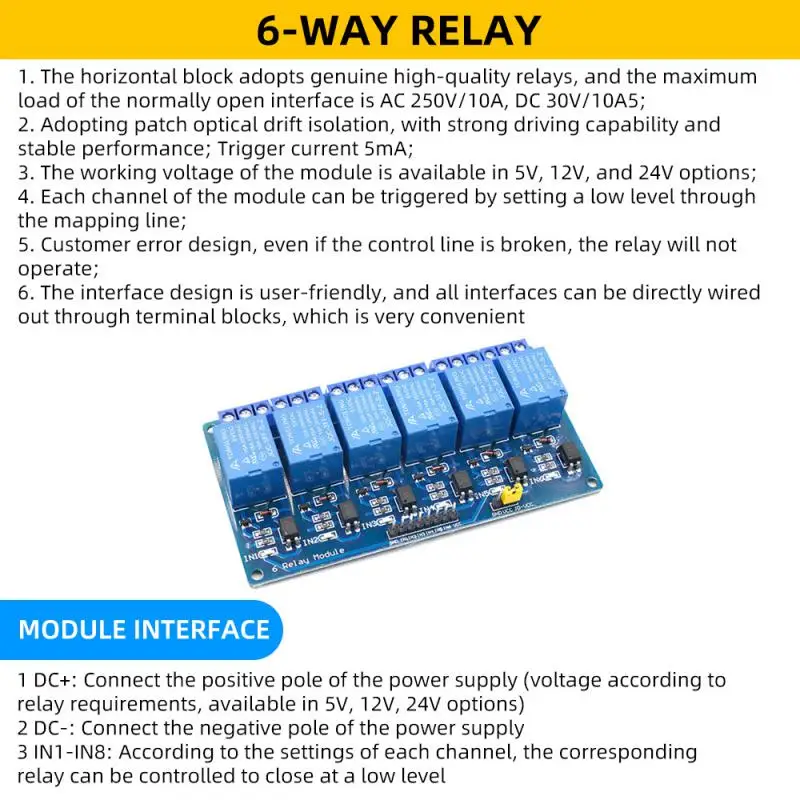 1 2 4 6 8 16-weg 5V12V relaismodule met optocoupler-isolatie laag niveau trigger ontwikkelingsbord