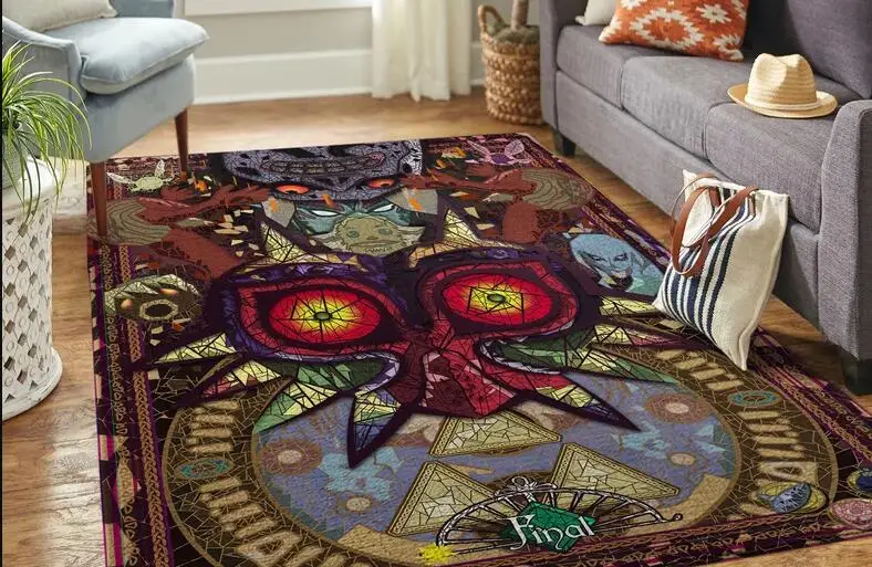 The Legend Of Zelda Majoras Mask flanelowe dywaniki podłogowe gra wideo miękki dywan do salonu Home Decor