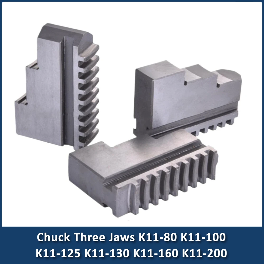 

K11-80 K11-100 K11-125 K11-130 K11-160 K11-200 Chuck Three Jaws Universal Three-jaw Chuck Card Foot 3Pcs/Set Mechanical Lathe
