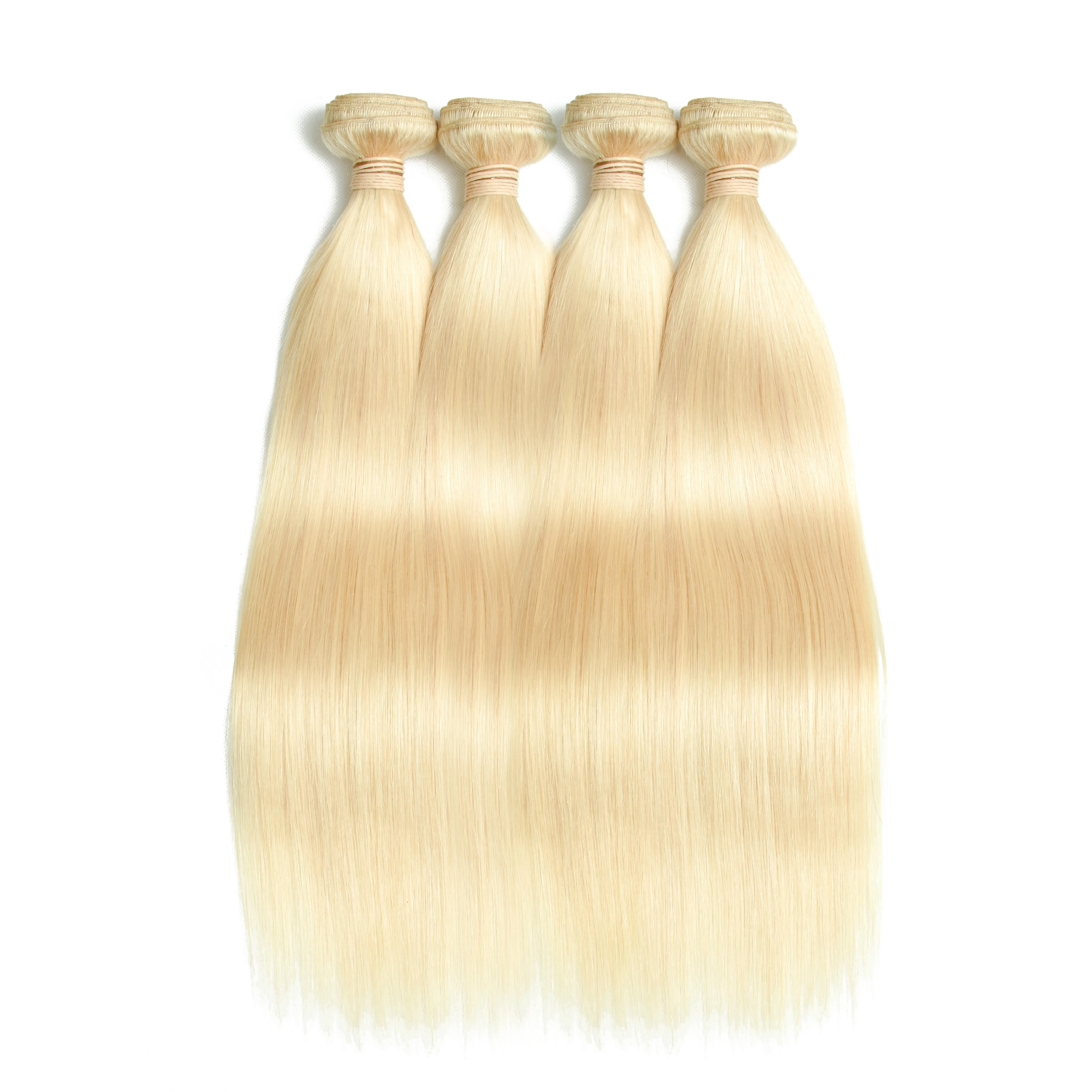 

4 Bundles 613 Blonde Straight Human Hair Bundles Brazilian Remy Human Hair Bundles Honey Blonde Straight Bundles