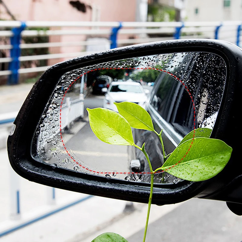 2Pcs Car Sticker Rainproof Film For Car Rearview Mirror Car Rearview Mirror Rain Film Clear Sight In Rainy Days Car Film