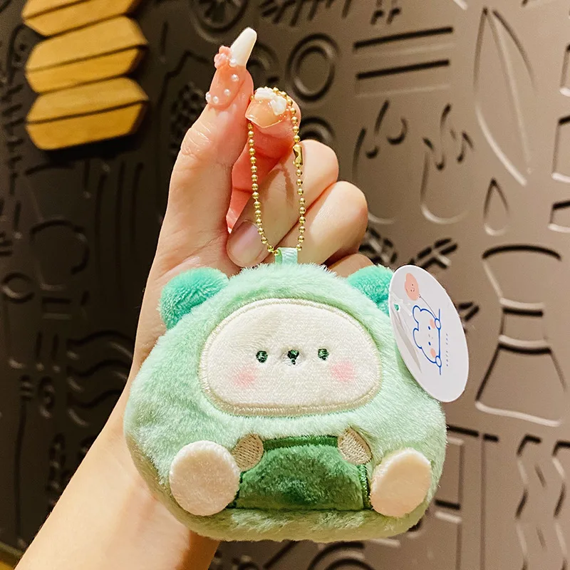 Nuovo peluche piccolo animale portamonete portachiavi cartone animato simpatico animale bambola borsa appesa Ins coppia piccolo regalo portamonete portatile