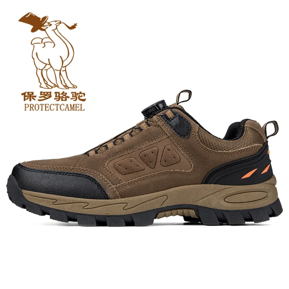 Zapatos de senderismo Paul Camel para hombre, zapatos con hebilla giratoria automática para exteriores, calzado deportivo de marca famosa y accesorios para bolsos