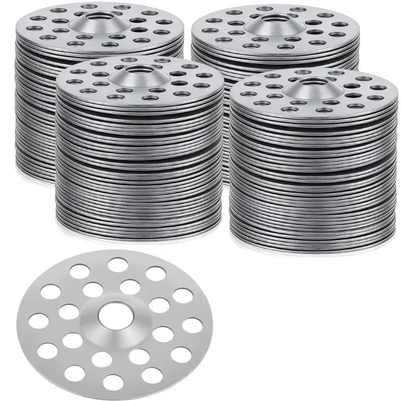 Flat Wide Surface Plasterboard Washers 140 pcs, perfect for Gypsum Board Securing, Pre-Drilled Center Holes