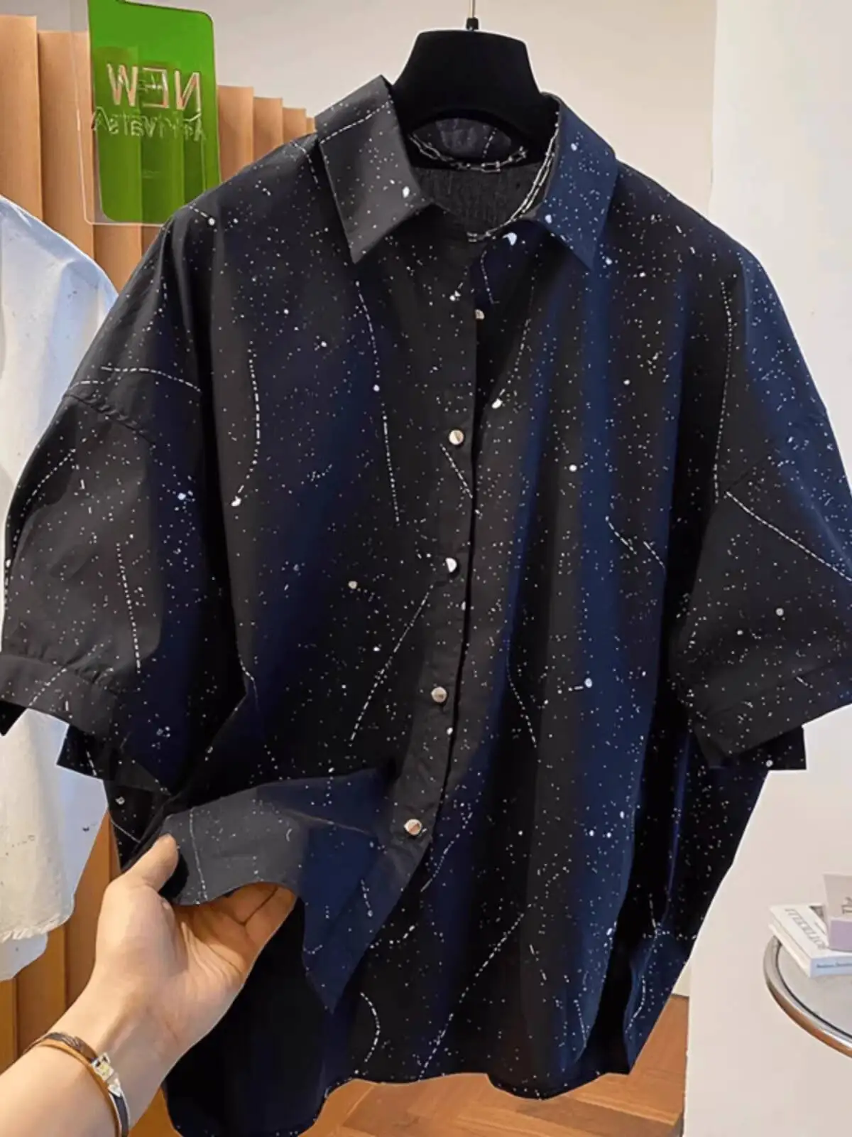 

2026 New Summer Short Sleeve Shirt For Women Plus Size Black Unique Design Sense Fashion Casual Loose Top Elegant Blouse