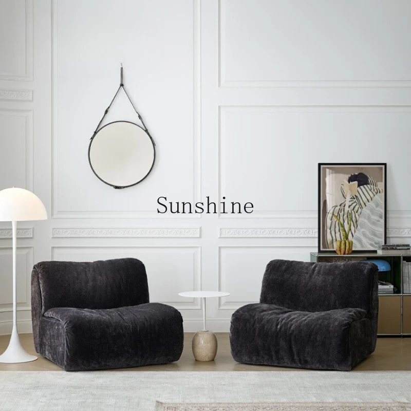 

Removable and washable chenille single-seat fabric sofa Italian simple and modern