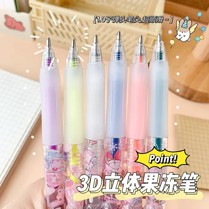 

36PCS Creative and cute 3D graffiti pen, student diy painting hand pen, Tiktok touch jelly pen of the same style