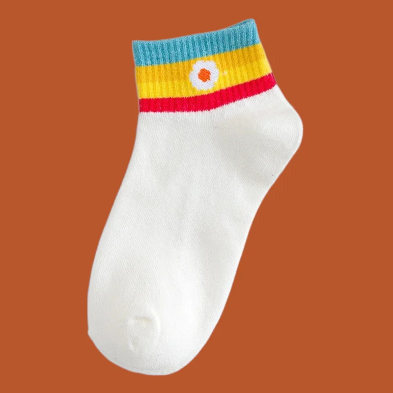 5/10 Paar Frauen Socken College-Stil Cartoon Mittel rohr einfarbige Persönlichkeit japanische süße Erdbeer socken kurze Socken