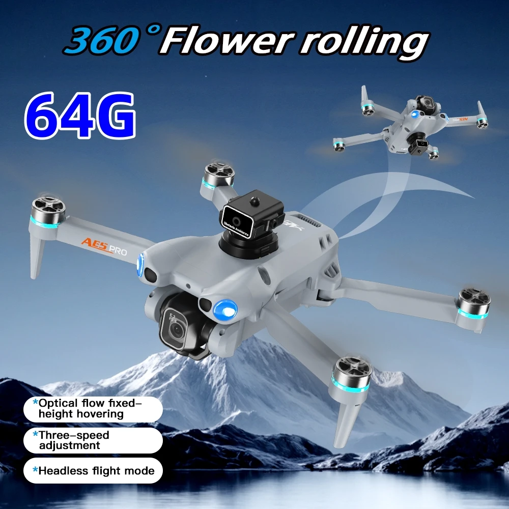 

Воздушный дрон AE5Pro Складная конструкция Инфракрасный пятисторонний обход препятствий 4,3-дюймовый экран Управление оптическим позиционированием потока