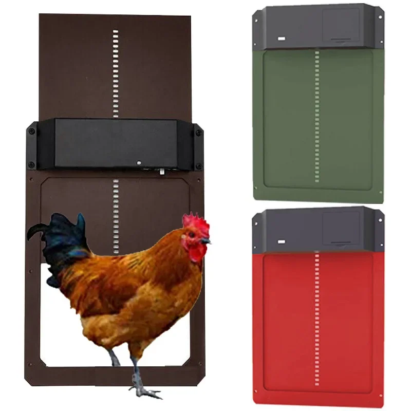 Simple Style Wear-Resistant Durable Lifting Sliding Silk Pet Light Sense Automatic Chicken House Door For Cage