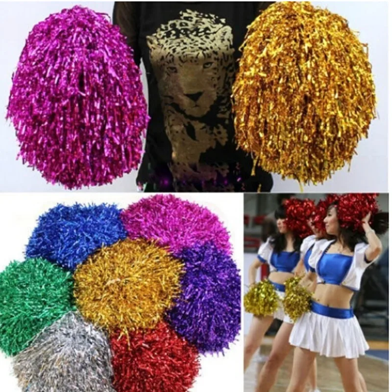 

12pcs Handheld Flower Pom Poms For Sports Dance Party Cheerleading Stage Performance Accessories Cheer Pom Poms Team Sports