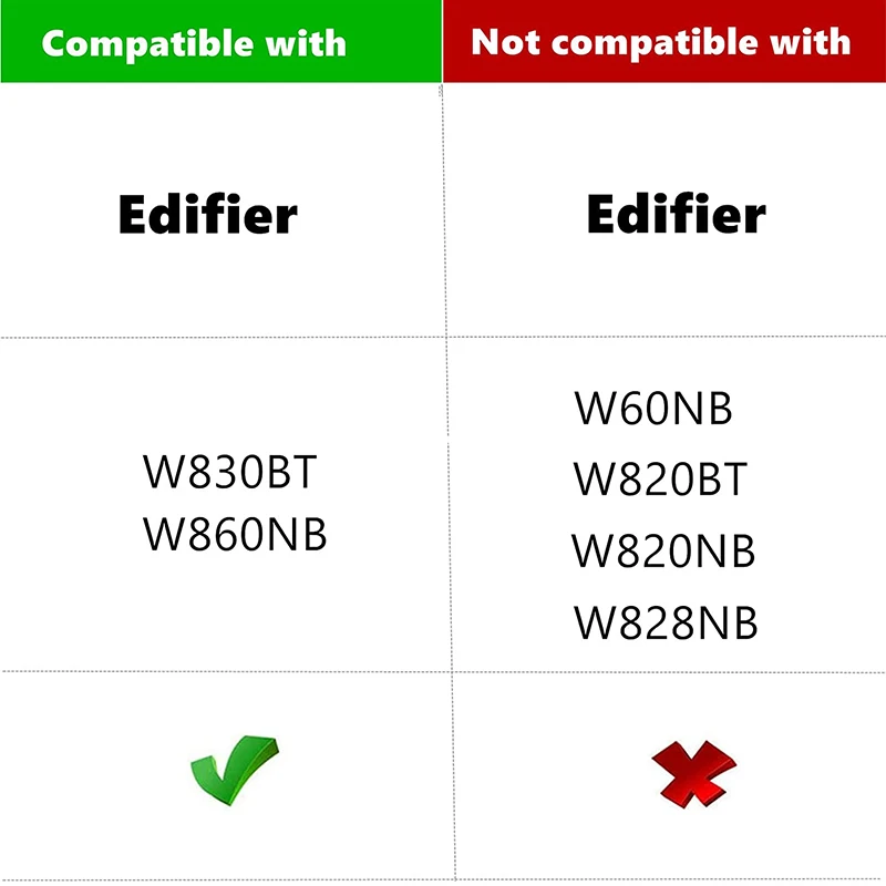 Амбушюры для Edifier W830BT, сменные амбушюры из пеноматериала, идеально подходят для высококачественных наушников W860NB, аксессуары для наушников