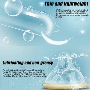 50 piezas de condones lubricados juguetes sexuales sexuales mangas de pene grandes para hombres adultos estimulación ultra delgada condón sexual productos 8 Mejores condones gruesos de ventas - №1