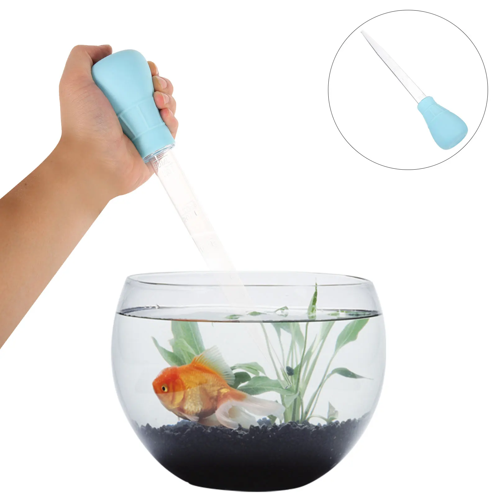 

Fish Tank Suction Wall-Hung Urinal Water Cleaner Small Cleaning Tools Aquarium Change Plastic Bowl