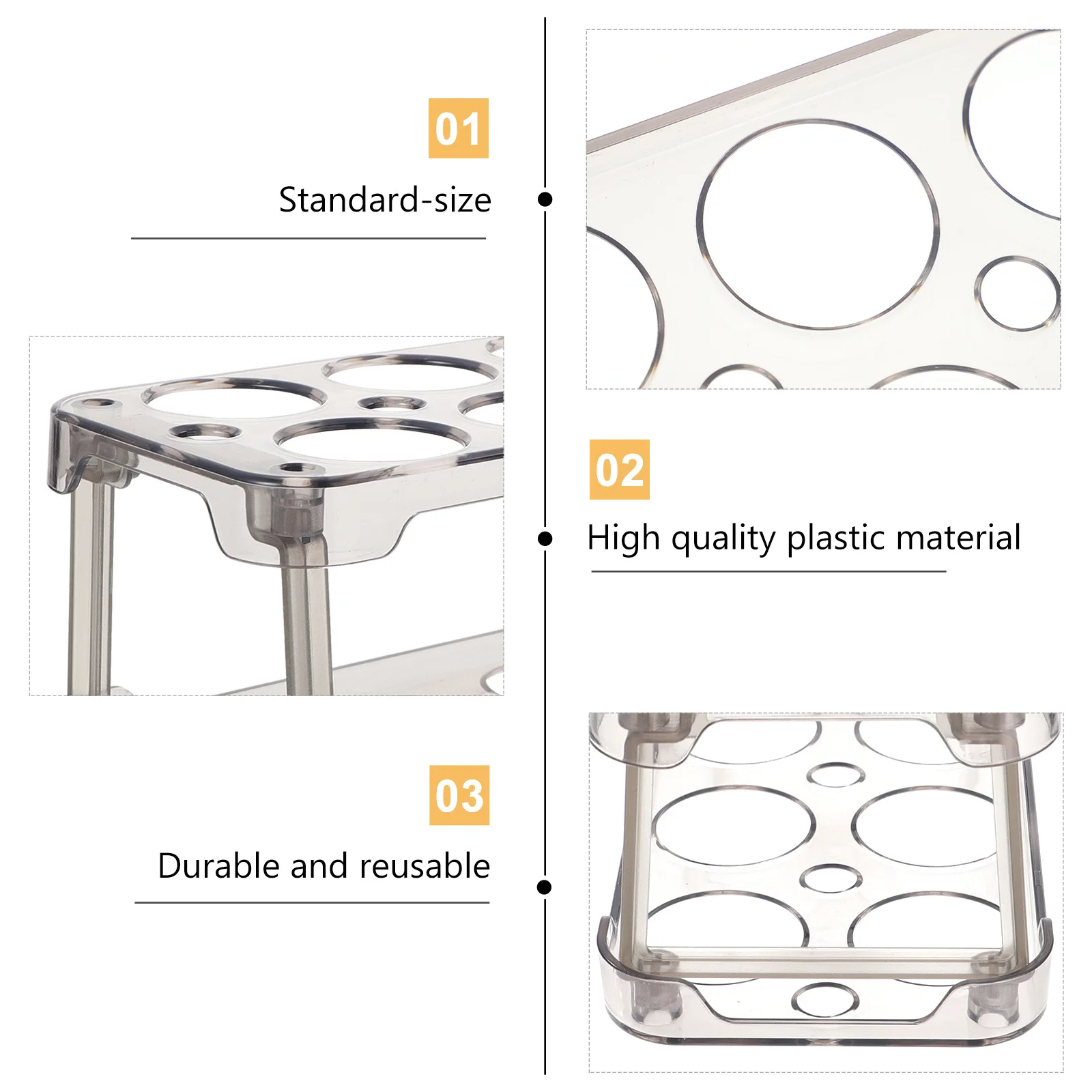 

Refrigerator Egg Storage Box Sturdy Reusable Plastic Egg Holder Secure Non-Slip Design for Kitchen Organization and Easy