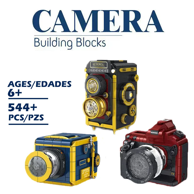 

Moc Classic Creative Retro Single Lens Digital Camera Decorative Building Block DIY Kit Adult Building Model Children's Toys