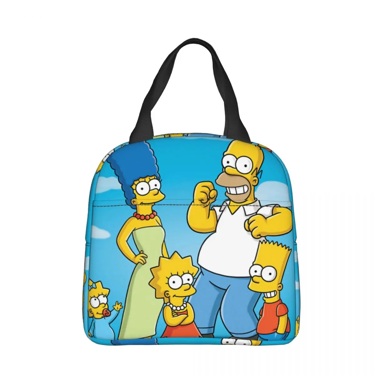 

Изолированная сумка для обеда с изображением Симпсонов, герметичный контейнер для еды, сумка-холодильник, сумка-тоут для пляжа и активного отдыха, для мужчин и женщин