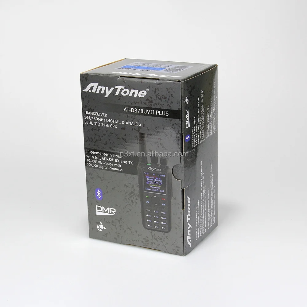 Anytone AT-D878UVII Plus DMR Radio Transmitter Dual Band Portable Radio With AES256