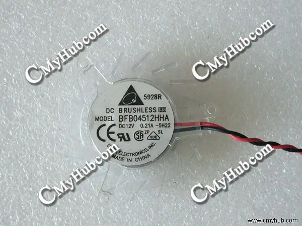 For Delta Electronics BFB04512HHA DC12V 0.21A 2Pin 2Wire Graphics Cooling Fan BFB04512HHA -5H22 5H22 White Colour