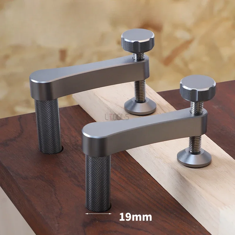 19mm Woodworking Desktop Clip Fast Fixed Clip Quick Fixture Clamping Tools and WorkBench Fast Hold Down Bench Dog Clamp Kit