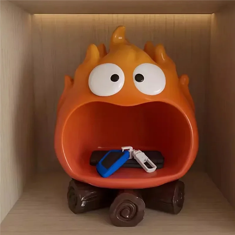 KYCOR-Fire Desktop Decoration Key Storage Tray Living Room Porch Cartoon Snack Organizer Table Ornament