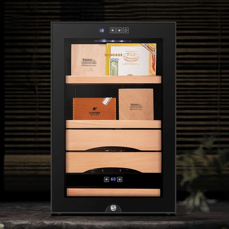 

Small Electrical Humidor Cigar Cabinet Commercial Intelligent Cigar Cabinet with Independent