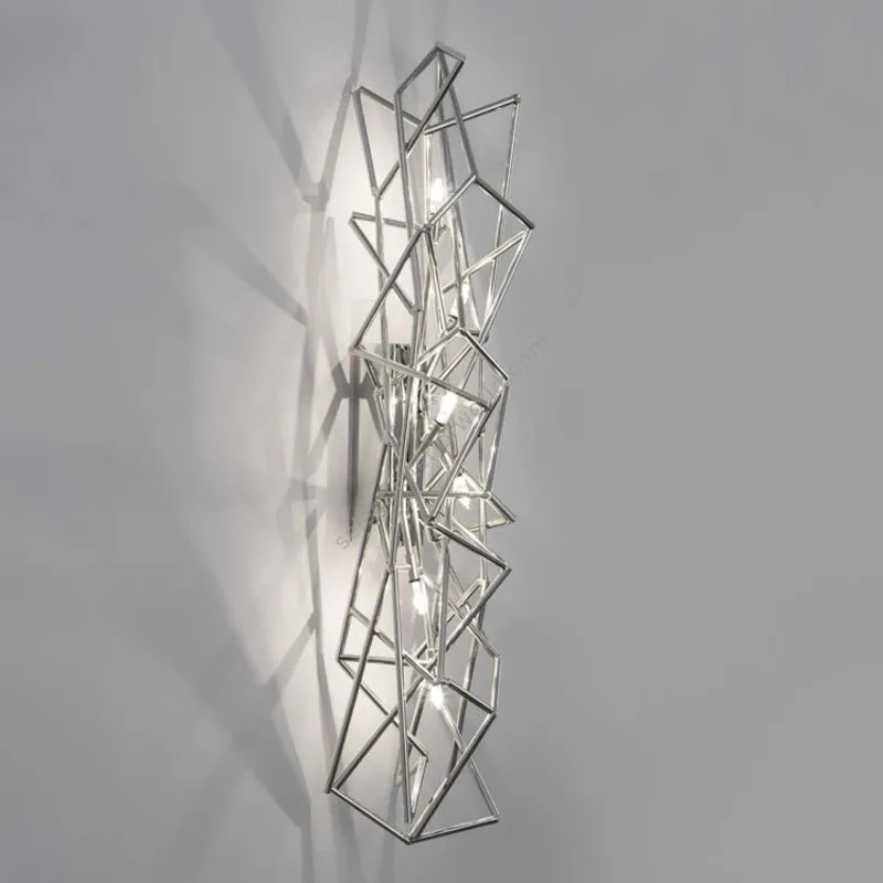 

Luxury Silver Chandelier Modern LED Stainless Steel Wall Lamp for Indoor Bar Front Desk Chandelier New Household Sconces