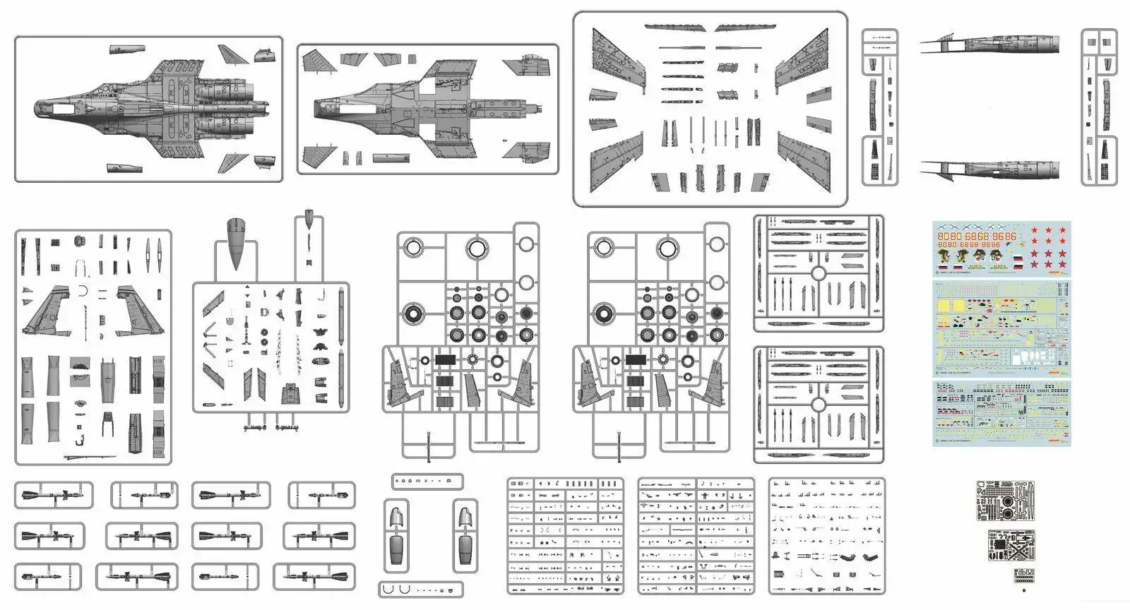 MINIBASE 8001 1/48 Su-33 Flanker- D Russian Navy Carrier-Borne Fighter Scale Model Kit