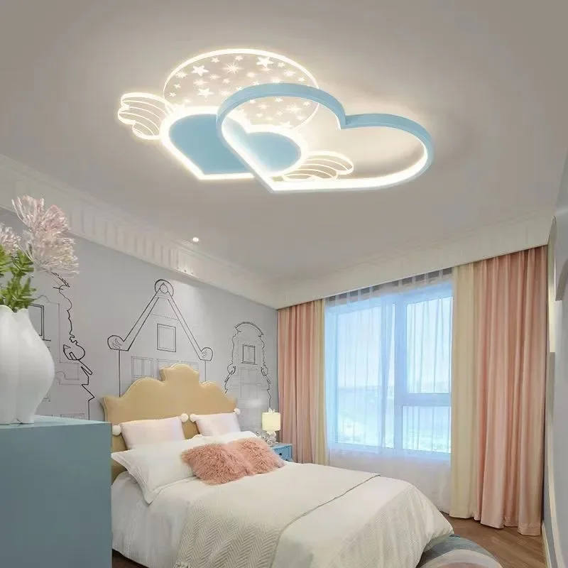 

SANDYHA Remote Control LED Ceiling Lamps Blue Red Warm Light Unique Design for Bedroom Kitchen Living Room Nursery Home Decor