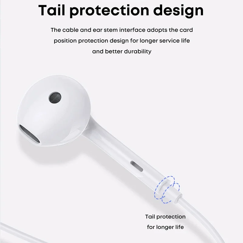 USB Type-c Earphones for Samsung Galaxy S23 S22 S21 S20 Plus Mic Control Stereo In-ear Microphone Wired Headphone 3.5mm Headset