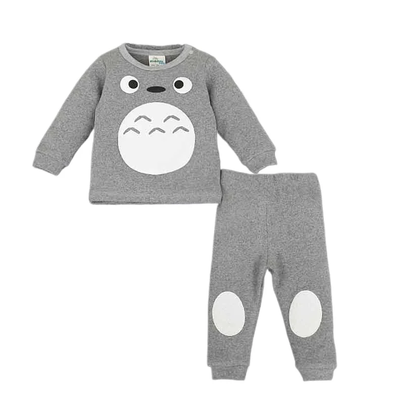 

Spring and autumn baby cartoon totoro sets infant clothes newborn pajamas for boys and girls tshirt and pants kids clothes