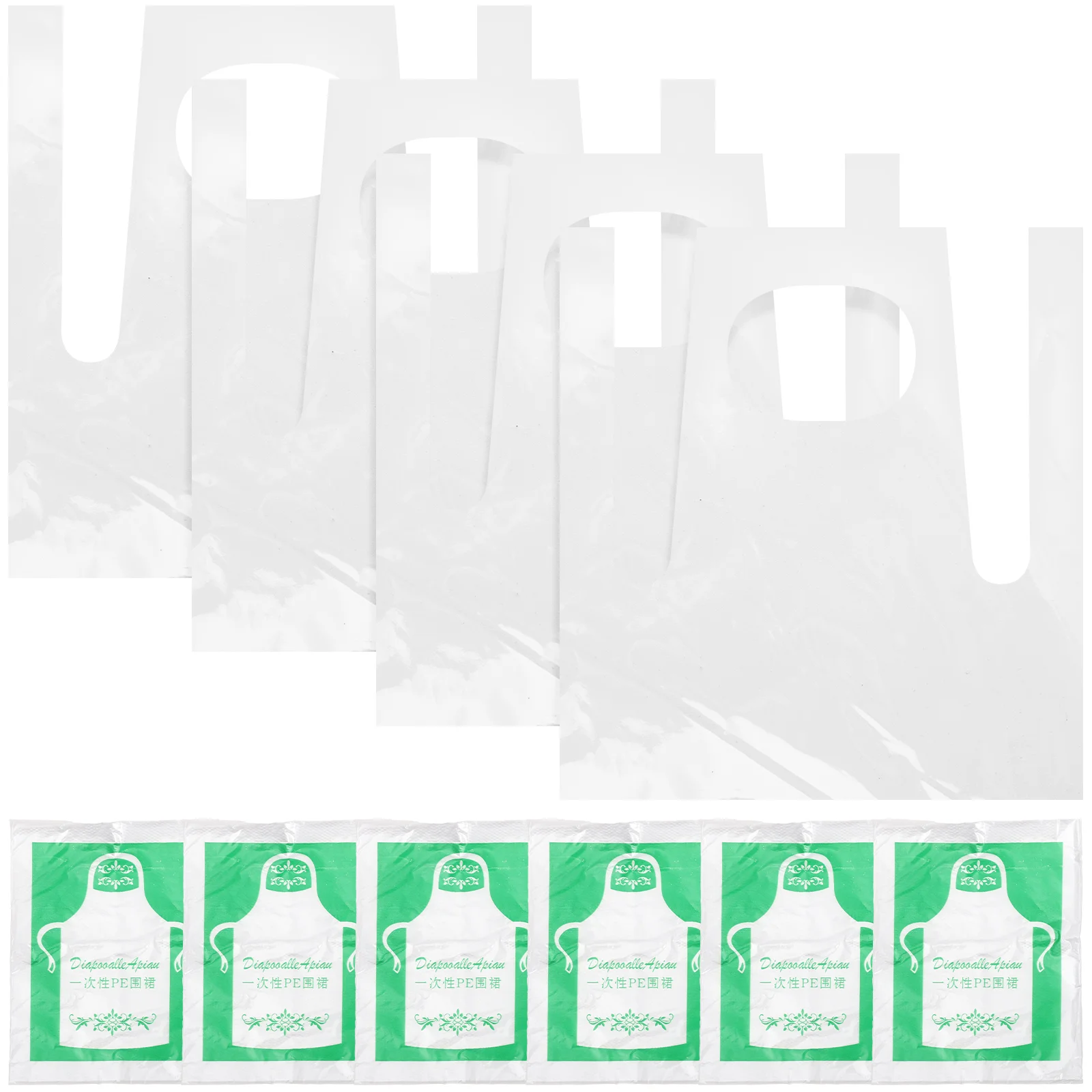 50 Pcs Children's Apron Dust-proof and Oil-proof Plastic Kids Painting Toddler Portable Multi-use Anti-greasy For