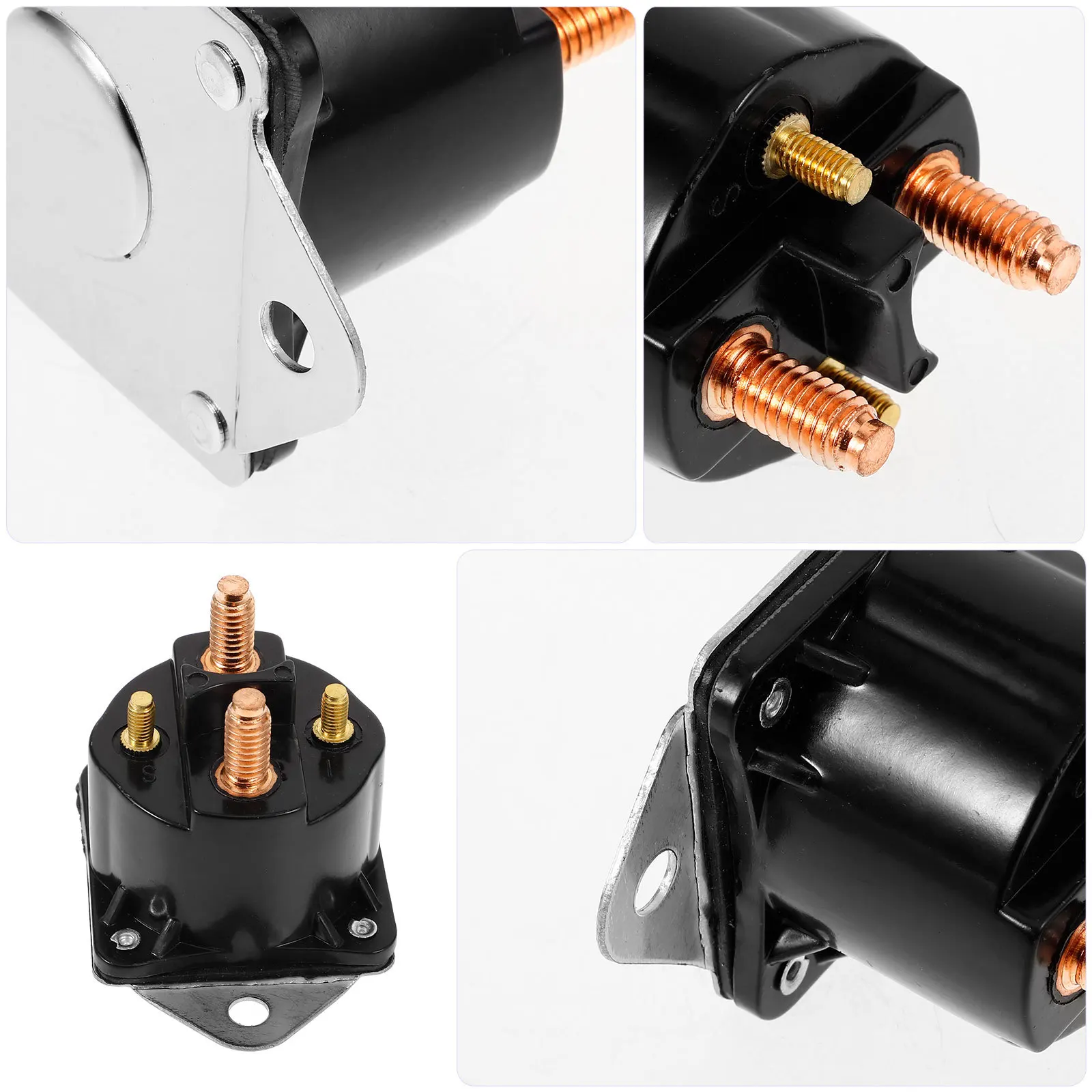 

Winch Solenoid 12V Copper Zinc Alloy Relay for Construction Vehicles Reliable 4-Terminal Winch Motor Reversing Solenoid