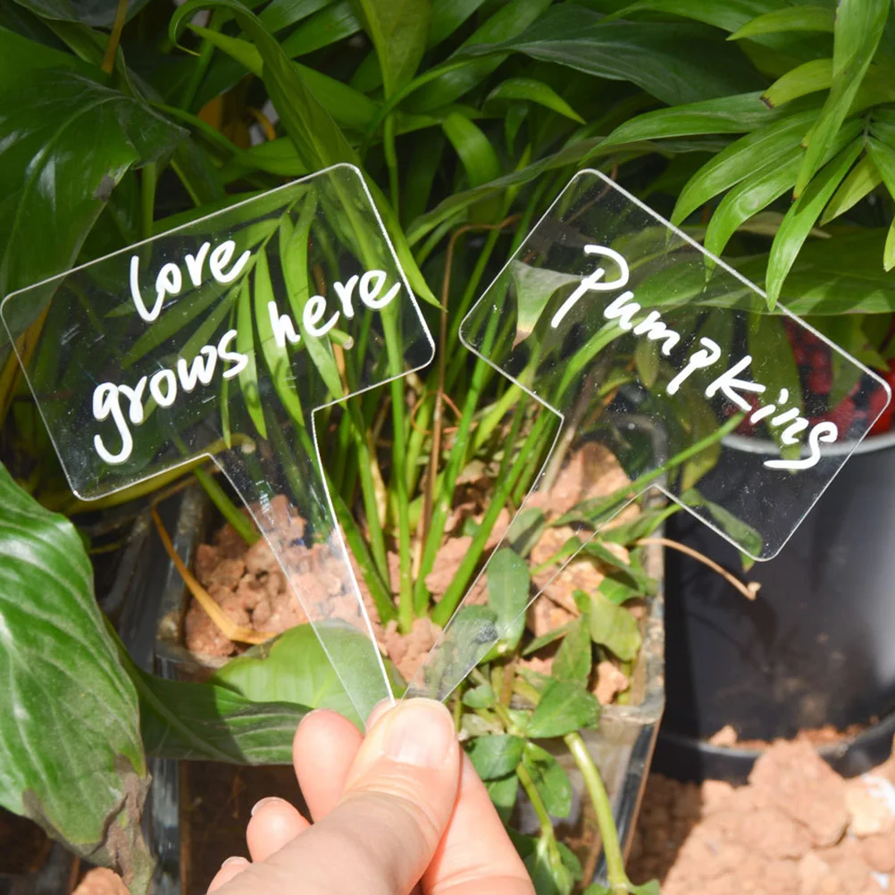 

6pcs Acrylic Garden Tags Plant Labels Sturdy Decorative Classification Signs Fade Resistant Suitable Gardeners Plant