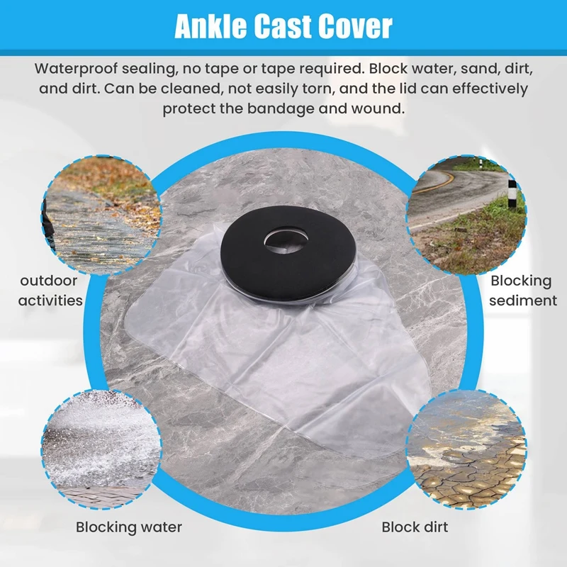 Waterproof Cast Cover Leg For Adult Ankle Shower Bath Watertight Foot Protector Wounds For Swimming Bath Accessories