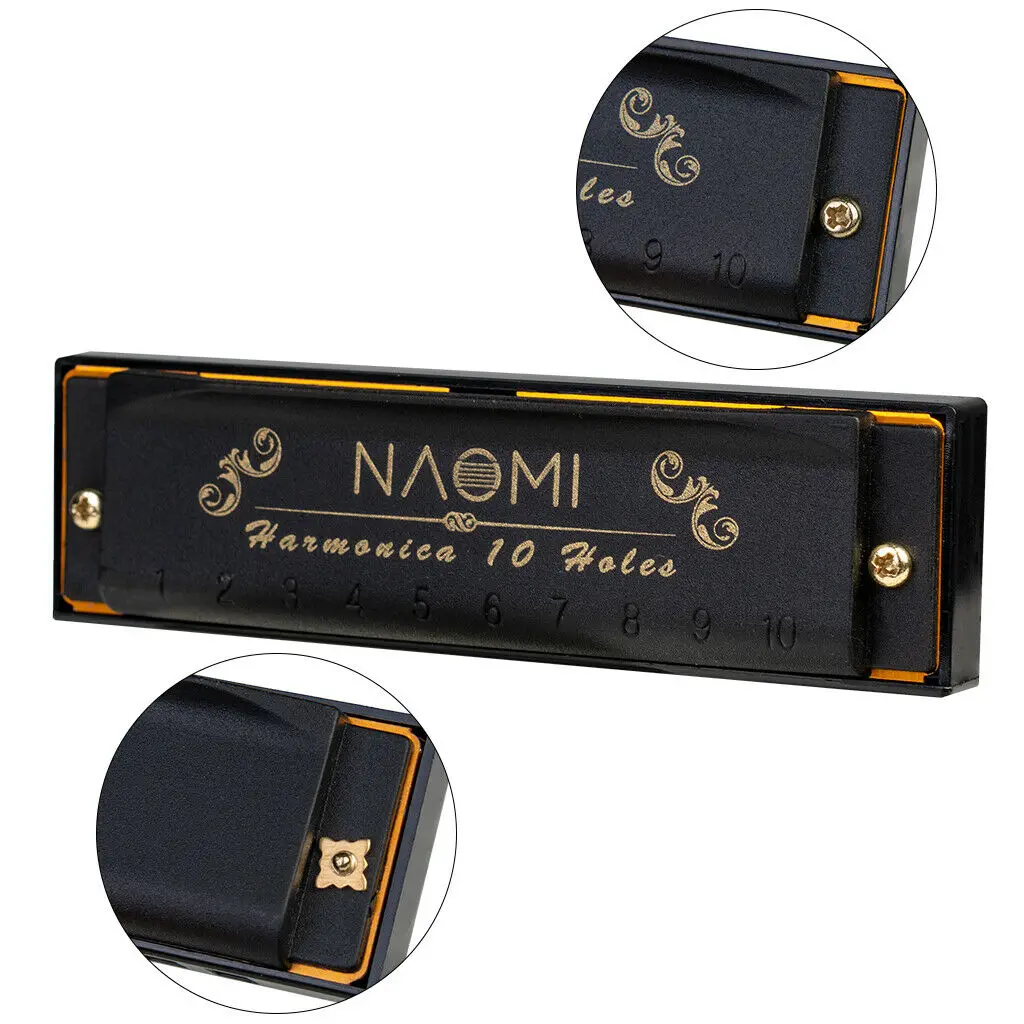 Mugig NAOMI Harmonica SET Piedmont Blues Seven Piece Harmonica Set With Protecting Case 7 Harmonicas Harp Packet Durable Perform