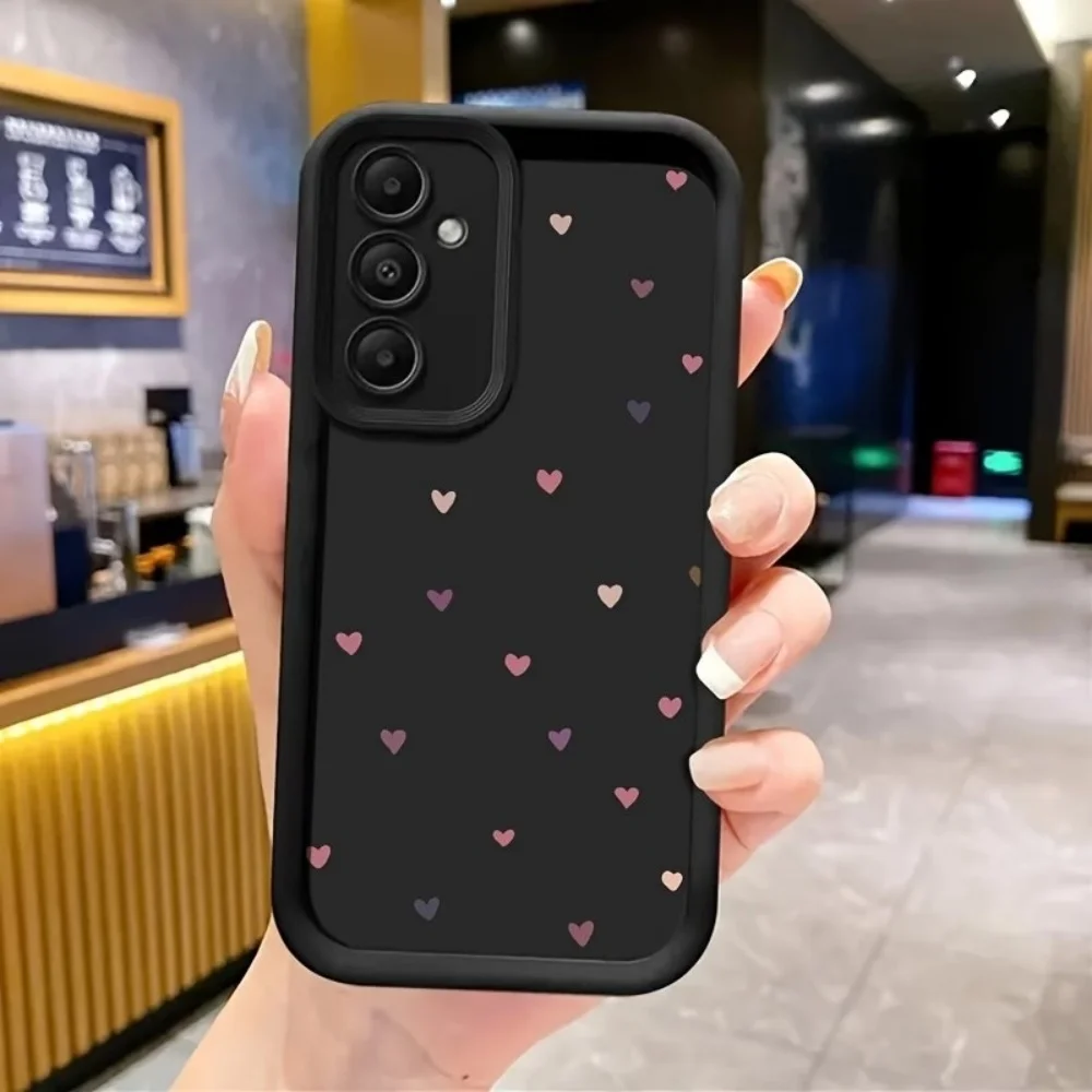 Drop Protection Phone Case For Samsung Galaxy A73 A72 A71 A56 A55 A54 A53 A52 A52s A50 A50s A30s 5G 4G Colorful Hearts Cover view 3
