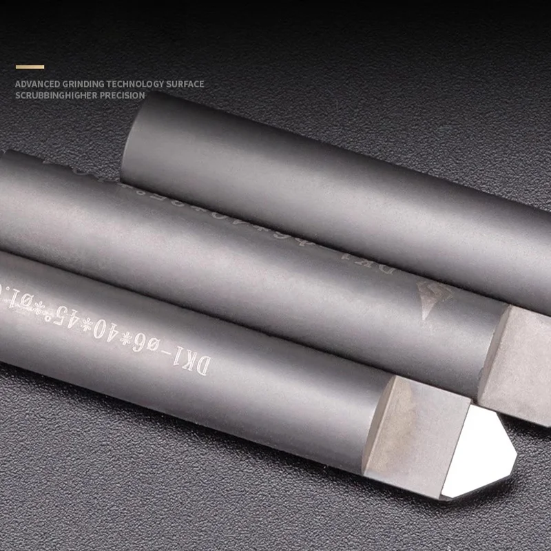 HUHAO PCD เพชรหินแกะสลักเครื่องมือแกะสลักเครื่องตัด PCD เครื่องมือสําหรับ CNC 6mm Shank แกะสลัก Bits V รูปเครื่องตัด