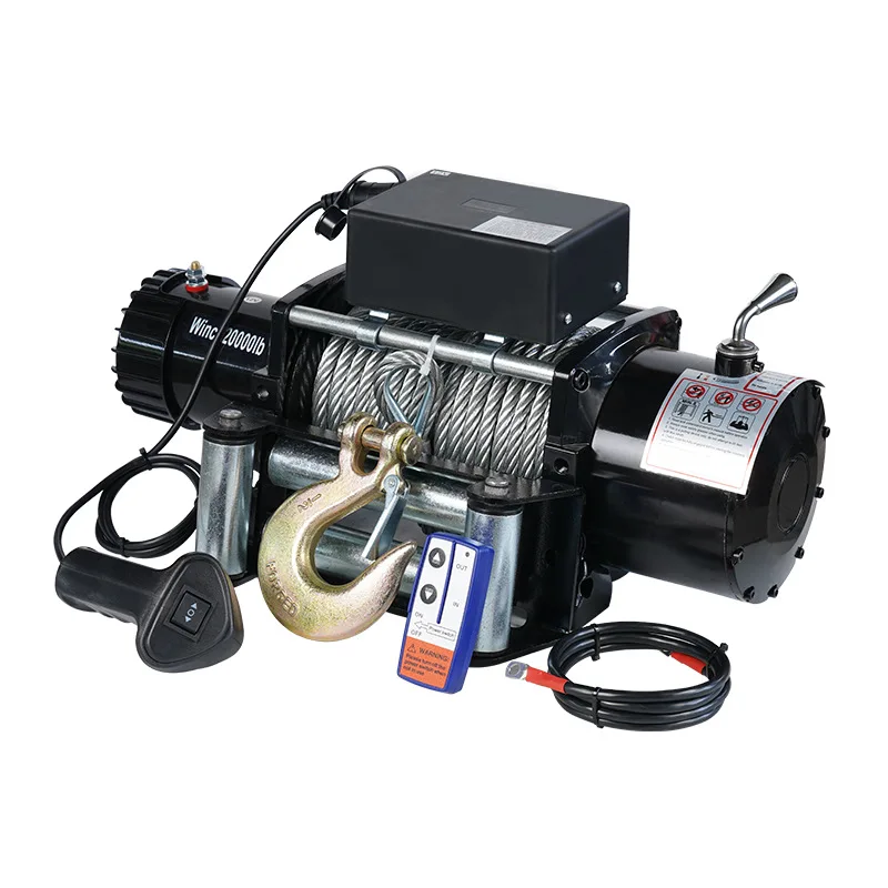 Vehicle electric winch 12v24v off-road vehicle traction self-rescue trailer small crane hoist