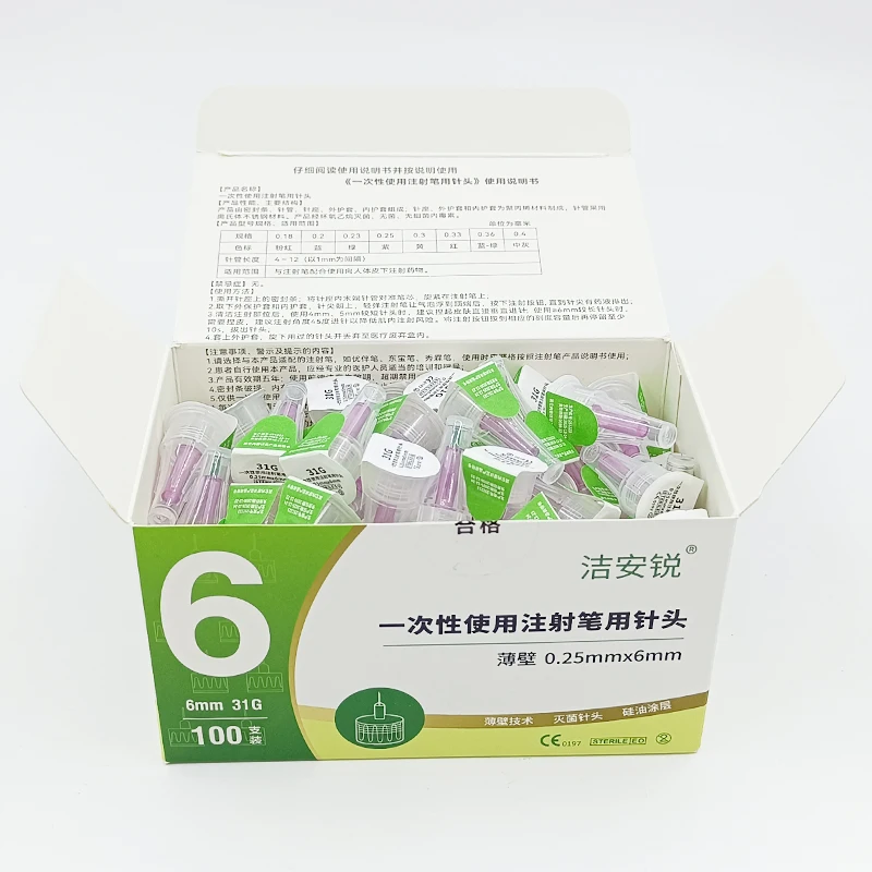 100PCS/Box Disposable Cartridge Pen Needles 32G 4mm 31G 6mm Multi-Purpose Micro Injection Tips for Fluid Device Body Care Tools view 5