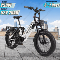 Cyrusher Kommoda Electric Bicycle 250W Motor 52V20Ah Battery All Terrain Electric Bike 20*4.0 in Fat Tire Outdoor Off-Road Ebike