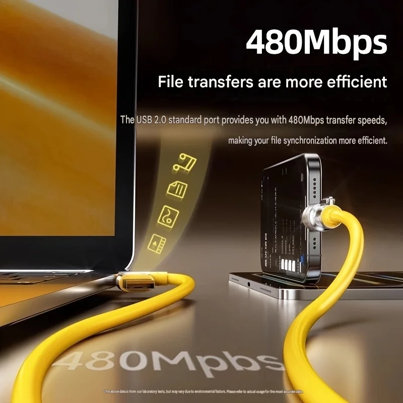 4‑In‑1 Charging Data Cable Type‑A/C To C/Lightning Multi‑Port Cord For iPhone 16‑7 MacBook iPad Samsung Huawei