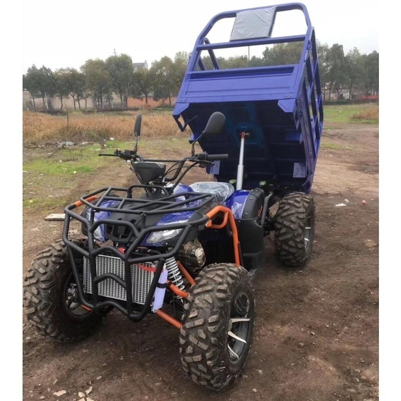 All-terrain mountain bike axle 350 agricultural vehicle four-wheel motorcycle four-wheel drive farmer vehicle with bucket ATV