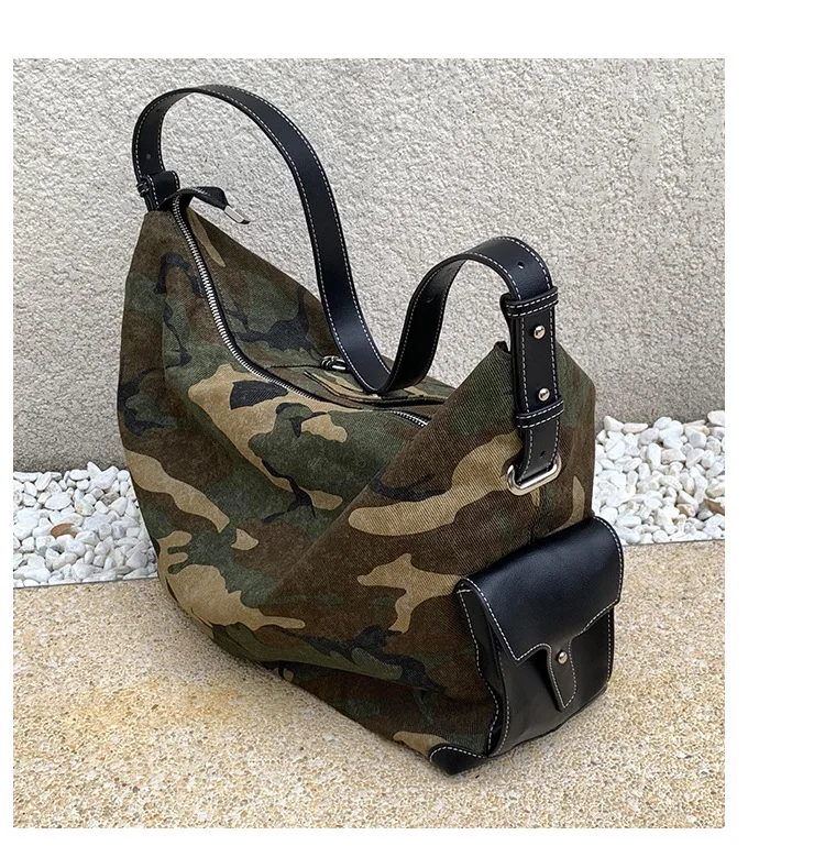Brand Design Camouflage Women Bucket Shoulder Bag Ladies Handbags Large Capacity Travel Canvas female Messenger Bags totes